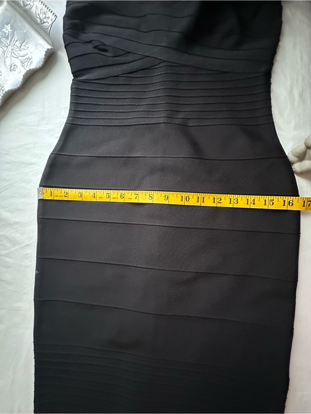 Black Bodycon Bandage Midi Dress – Size L Women's - Picture 4 of 10